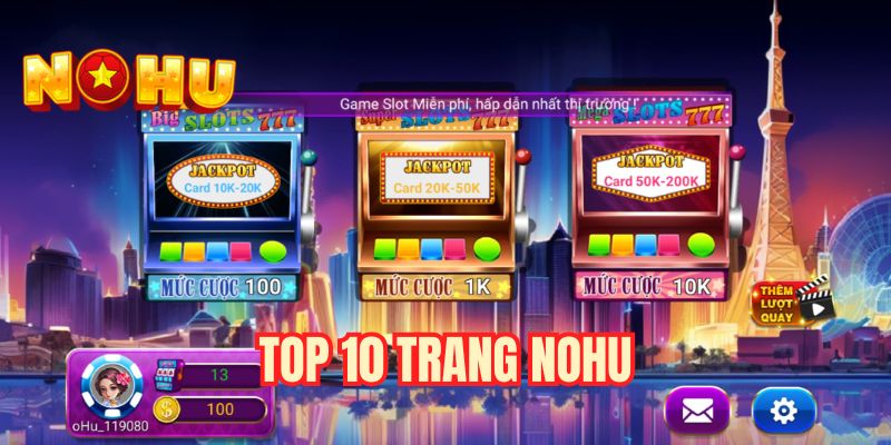 top 10 trang NOHU
